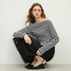 WEDNESDAY DELIGHT Wd_Off Shoulder Striped Long Sleeve Top