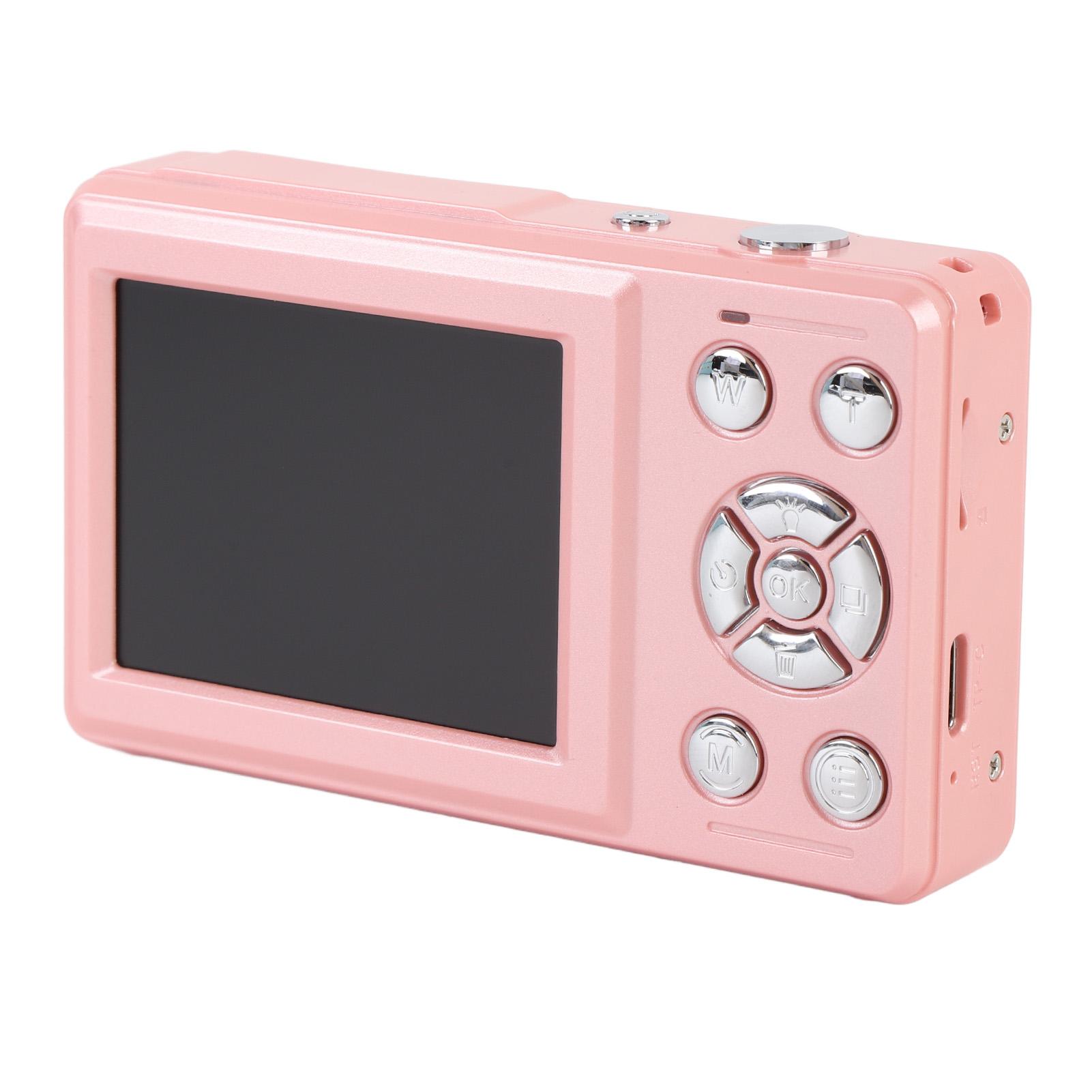 

Цифрова камера 4K 64МП 2,4-дюймовий екран 18-кратний цифровий зум Портативна компактна дорожня відеокамера для рожевий