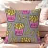 French Fries Cushion Cover Pillow Short Plush Pillow Cute Simple Style For Living Room Bedroom Birthday Gift