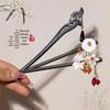 Chinese Wooden Tassel Hairpin for Hanfu - Ancient Style Hair Ornament and Gift for Women