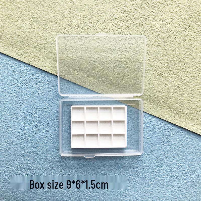 

Watercolor Paint Sample Grid Tin with Empty Plastic Compartments