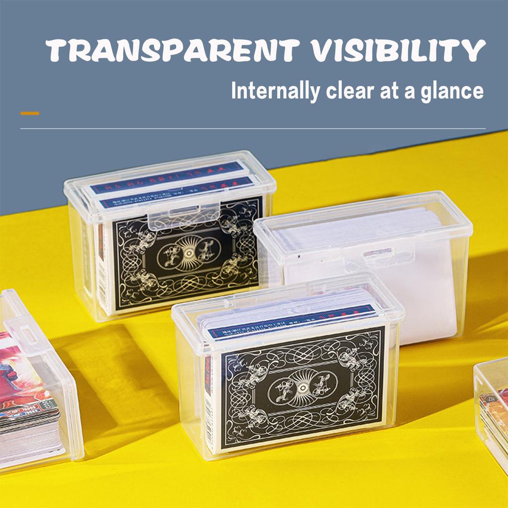 Plastic Clear Storage Box Storage Box Multipurpose For Game Card Rectangular Business Card Credit Card Holder Case Organizer