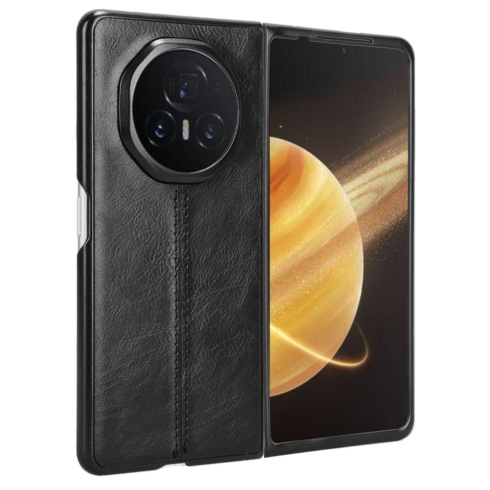 For Honor Magic V3 5G Case Cowhide Texture Leather+PC Phone Cover Stitching Lines