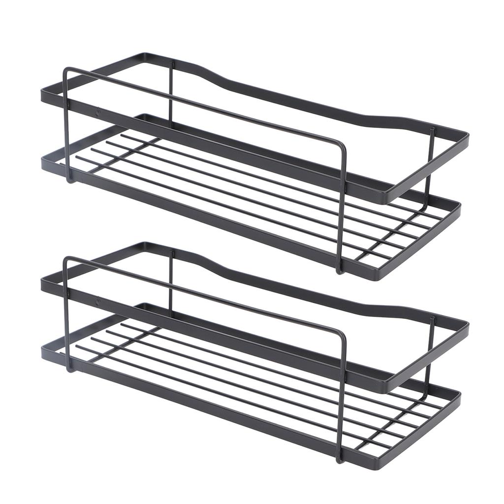 Badezimmer Wandorganizer Rostfrei Klebend Kohlenstoffstahl Duschablagen mit Haken für Toilette