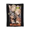 Dungeon Meshi Marcille Laios Flanelldecke Lecker im Verlies Lustige Überwurfdecke für Zuhause Hotel Sofa 200x150cm Teppichstück,