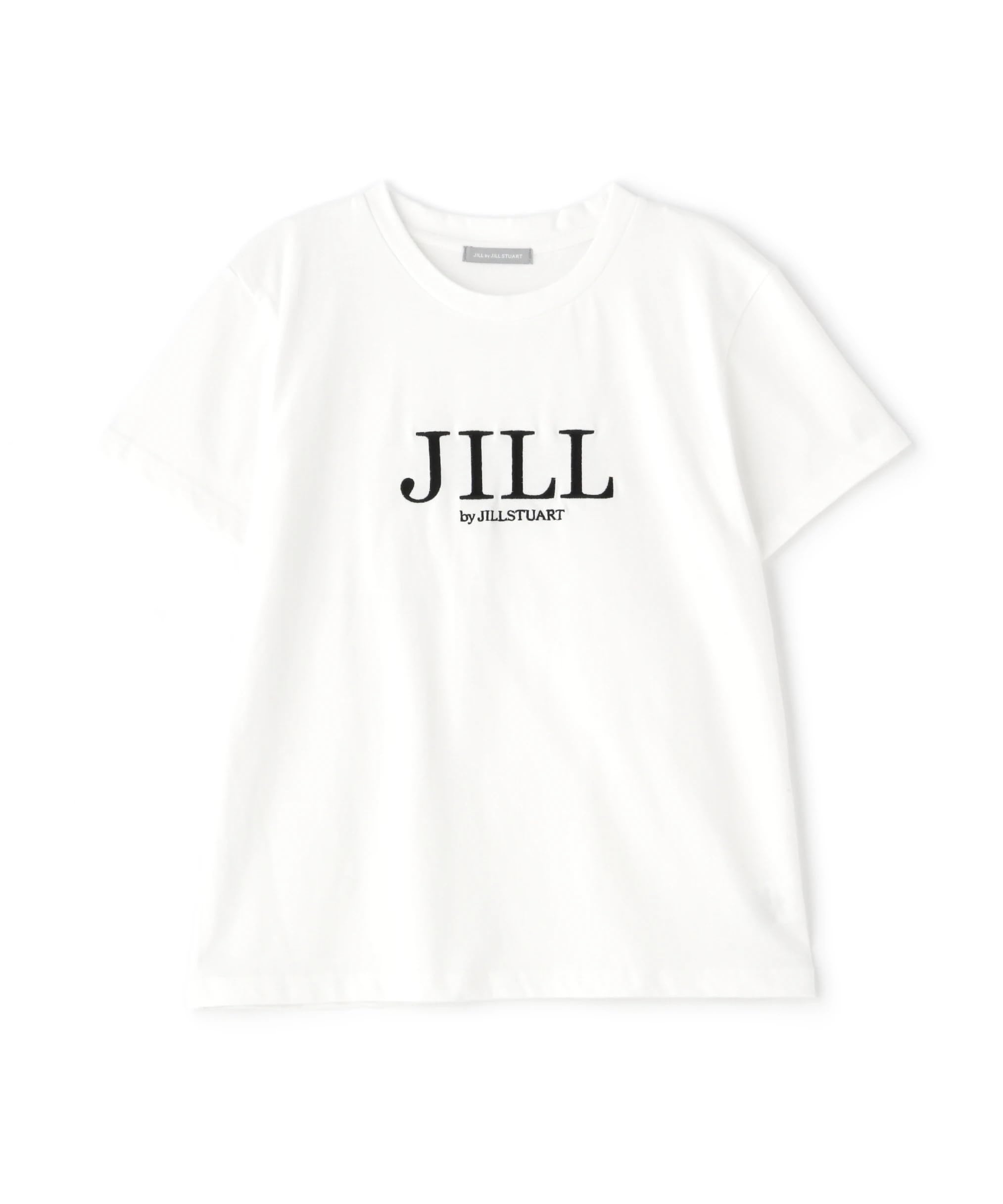 

Jill by Jill Stuart Organic Cotton Embroidered Logo Black and White Women s T-Shirt,