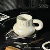 Creative Dun Dun Cup Big Belly Cup Ceramic Mug Chubby Handlebar Cup High Value Titanium-Plated Dark Silver Scrub