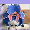 Zootopia Judy Bunny Ears Cartoon Backpack With Plush Material For Students And Daily Use
