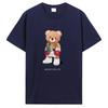 Strong Boxer Teddy Bear Never Give Up Print Men T-shirt Summer Short Sleeve Cotton Basic Tops Tees  TShirt Streetwear Clothes