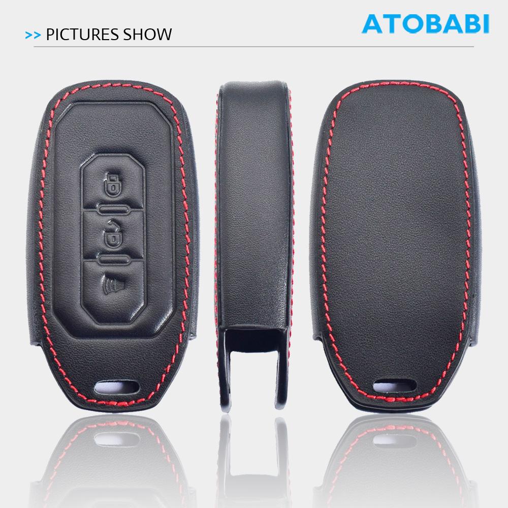 Leather Car Key Cover Remote Control Fobs Shell Protector Case Auto Accessories For Ford Territory