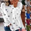 JPNTKY Women's Fashion Casual  Long Sleeve O Neck Blouses & Shirts