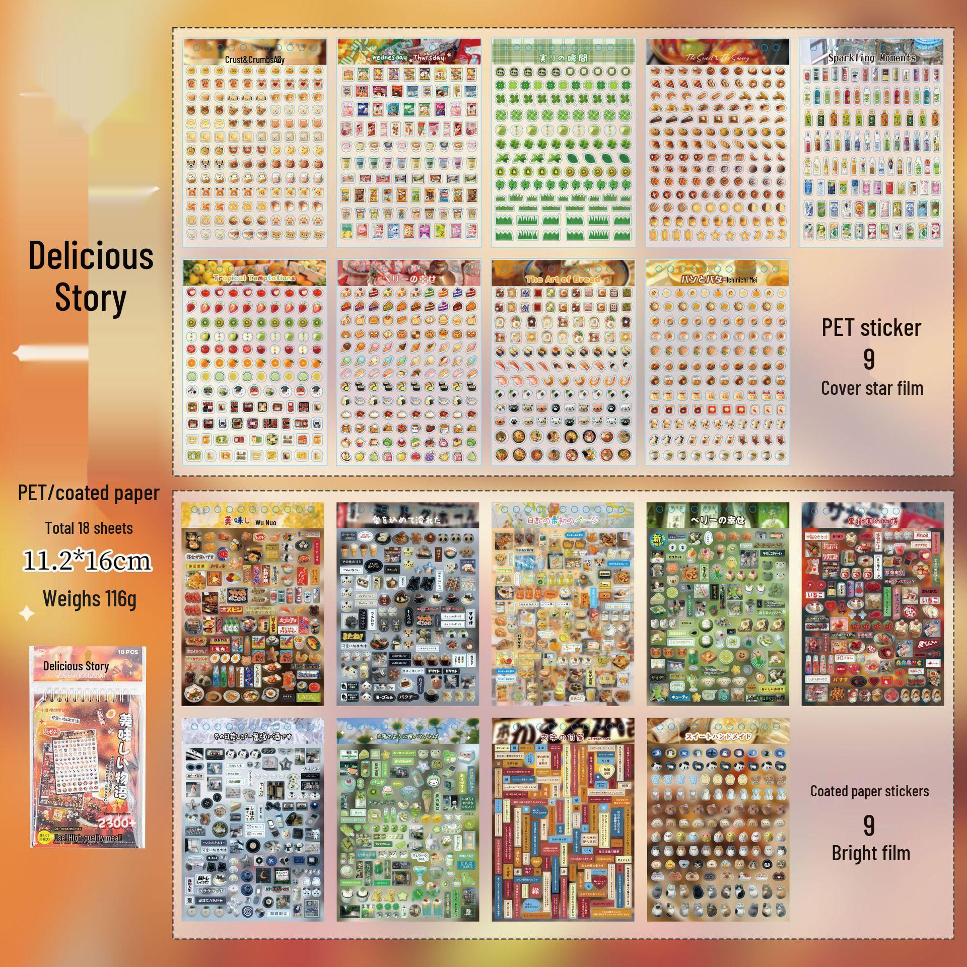 Yuxian Cute Showa-Style Sticker Book for Journals & Collage