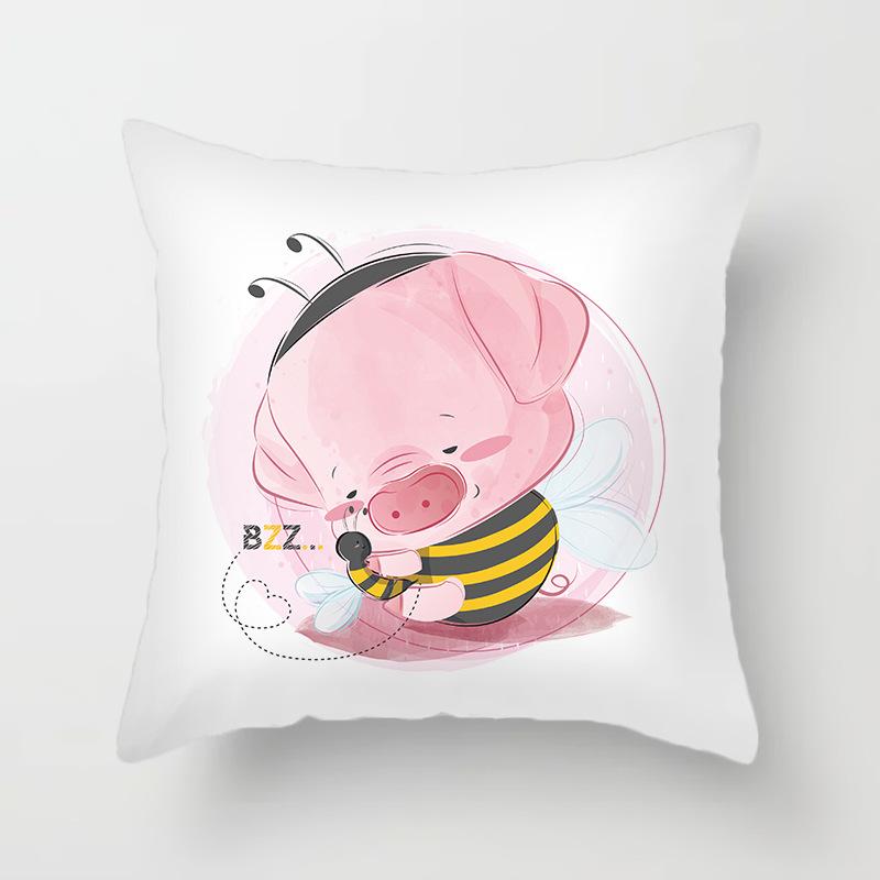 Heimdekoration Klein Frisch Cartoon Muster Schlafzimmer Wohnzimmer Kissenbezug Tierische Serie