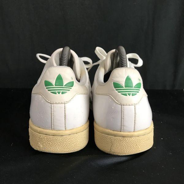 Adidas Stan Smith 2009 Green Face-less Leather Sneakers 26.5 UK8 White(USED)