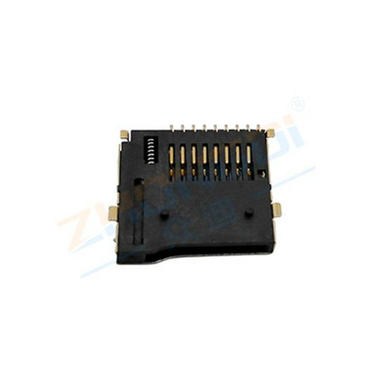 TF-002-P Spring-loaded 9P MicroSD (TF) Card Socket