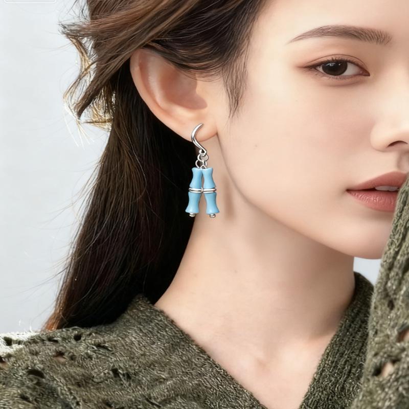 Tassel Bamboo Shell Earrings - Elegant European & American Style