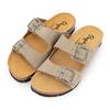 Women's Taupe Beige Suede Mules Double Strap PEPE JEANS