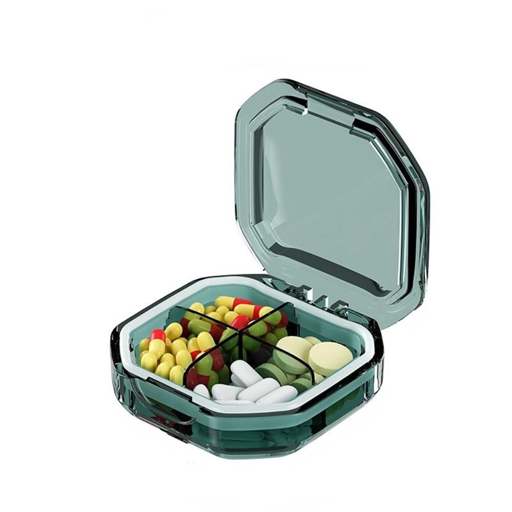 

New Hot Small Portable Premuim Pill Storage Organizer Container 4/6 Grids Box Case for Vitamins Supplements Fish Oils Medicine
