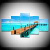 Canvas Painting Tropical island natural scenery 5 Pieces Wall Art Painting Modular Wallpapers Poster Print Home Decor
