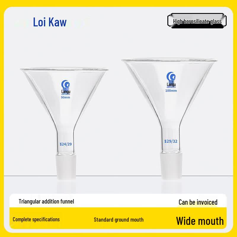Laboratory Glass Addition Funnel 90mm Mouth, 24# Joint