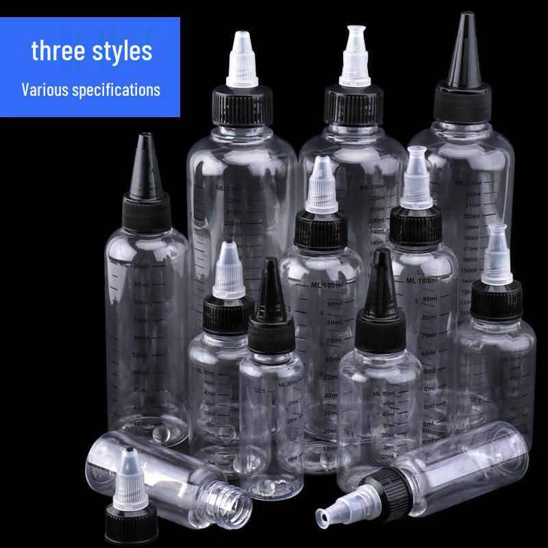 Needle-Nose Paint Mixing Bottle with Bowl Mouth, 30ml to 230ml, 3 Sizes with Scale