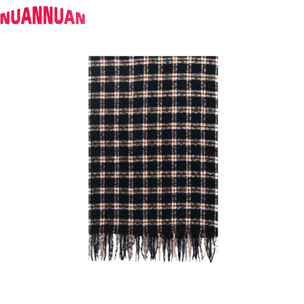Scarf cold-resistant and warm high-end long tassel plaid shawl versatile student scarf
