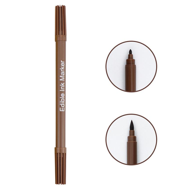 

1 шт. Двусторонний пищевой маркер для гурманов, пищевой краситель, ручка, детские игрушки для DIY коричневый