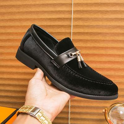 Fashion Men's Banquet Casual Leather Shoes Business Fashion Oxford Shoes Men Loafers Handmade Business Social Moccasin Suede Dress Shoes