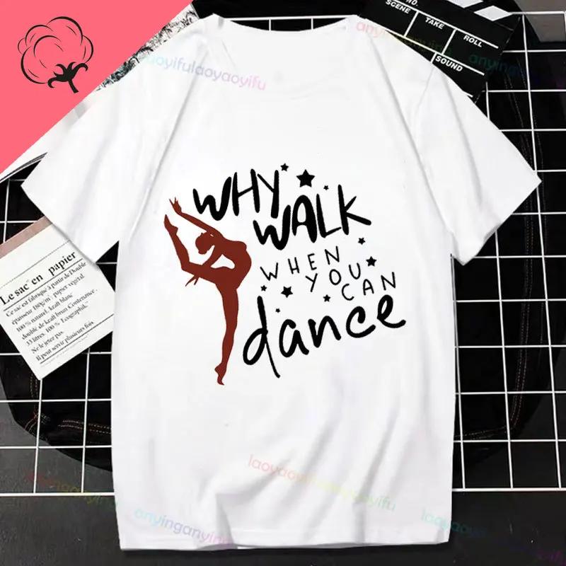 Why Walk When You Can Cartwheel Tumbling Funny Girl Gift Tshirt Pure Cotton Shortsleev Outdoor Clothing Y2k Top