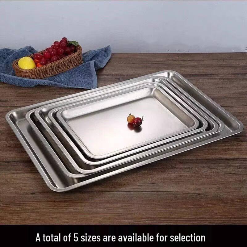 ZISIZ 304 Stainless Steel Square Serving Tray