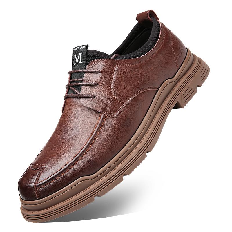 

Мужская обувь кожаная обувь деловой кэжуал воловья кожа мужские туфли на шнуровке тренд мода кеды 44