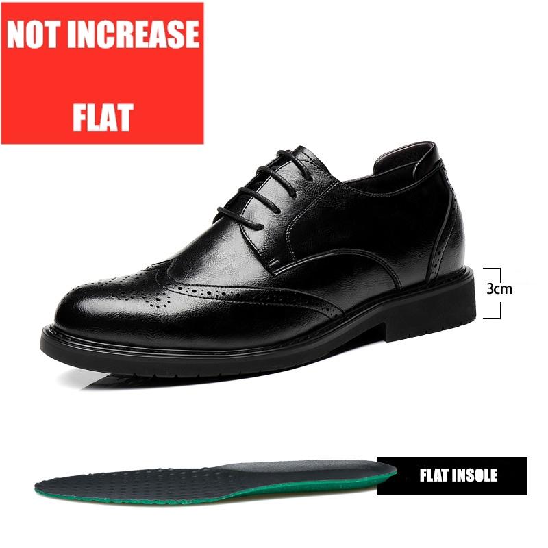 

Hidden Heel 8/6CM Cow Leather Men Shoes Office Work Elevator Shoes Brand Man Business Oxfords Footwear Suit Shoes Lift Sneakers 38
