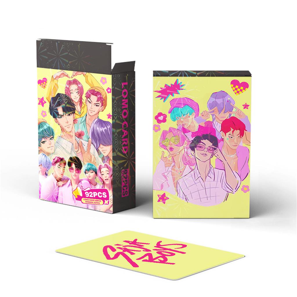 92 Pieces Cartoon Photo Collectible Cards Set Anime Style Gift Memorabilia