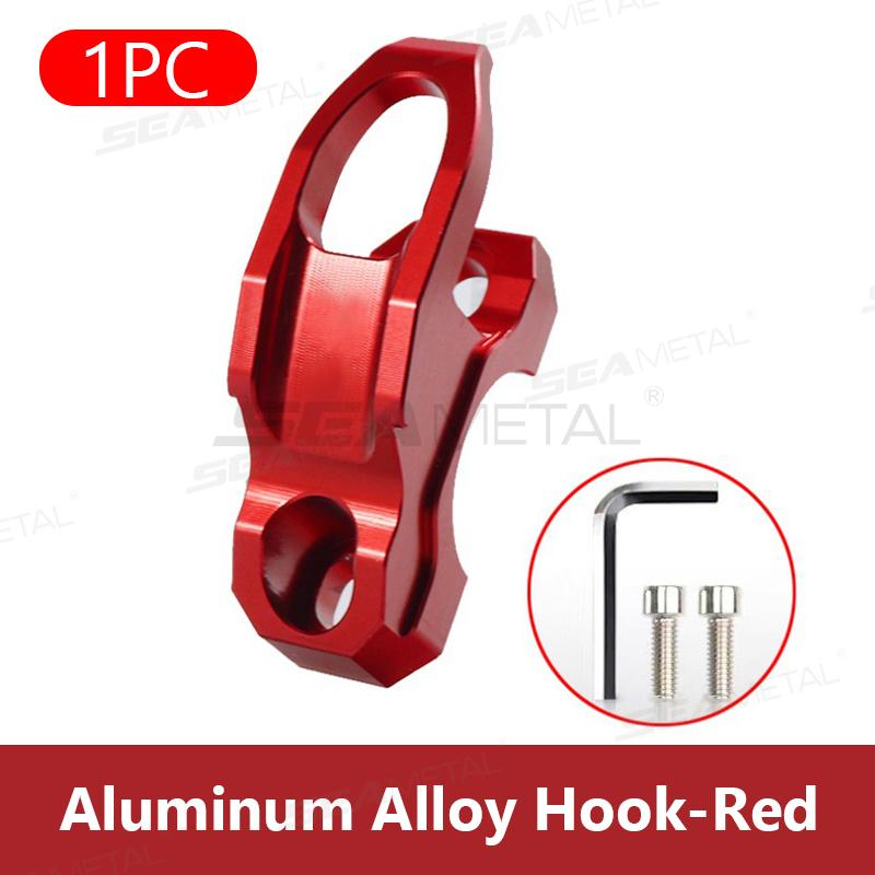 BLALION Motorcycle Luggage Helmet Hook Aluminum Mount Motorcycle Scooter Holder Bag Hanger Multi-functional Hook Accessories красный