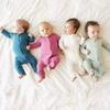 Newborn Autumn Wear Bodysuit: Long Sleeve, Mittens & Foot Cover, 0-24 Months, Solid Ribbed.