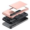 AMORUS For Samsung Galaxy A55 5G Case with Sliding Card Holder PC TPU Phone Back Cover