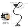 Tomshine LED 3XCelsius10X Magnifier Glass with Clamp Clip Table Light Desk Lamp Magnifying Lens Design Illuminated Dimmable Brightness    