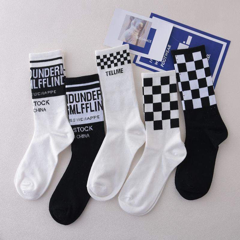 EU Style Women Cute Skater Socks Women Set Men Funny Socks Hip Hop Cotton Long Crew White Socks For US Style Fashion Socks