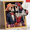 Halloween pearl painting art full pearl handmade diy home decorations couple floral elegant art wall decor wedding gift craft