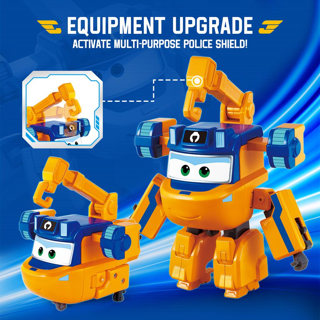 Super Wings 5 Pollici Traver Trasformabile Si Trasforma da Aereo a Robot in 10 Passaggi Figure d'Azione Trasformabili Giocattoli per Bambini Regalo