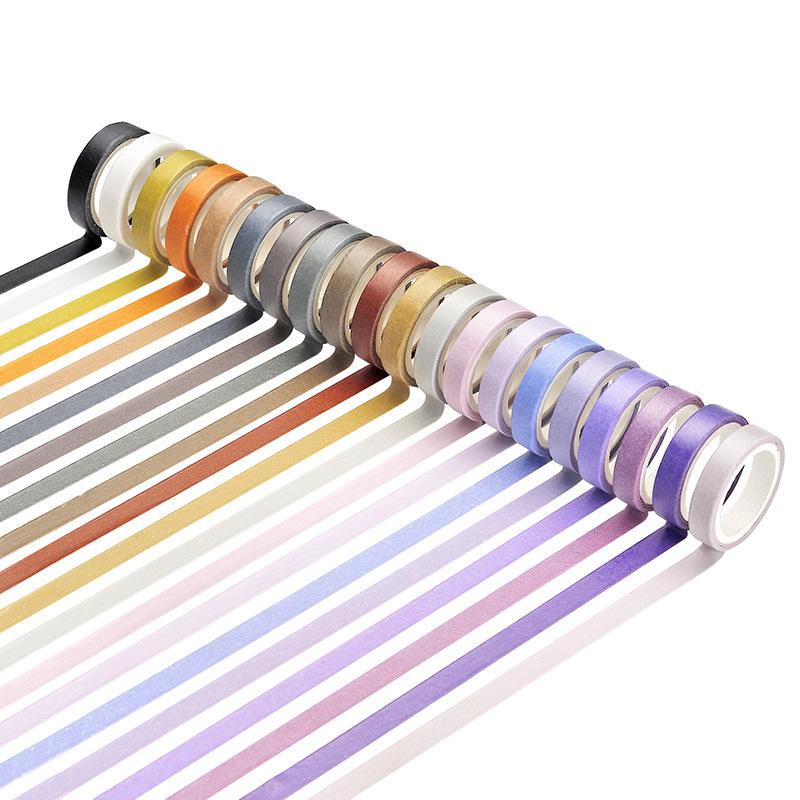 60 Rolls 4m Colorful Ultra-Thin Washi Tape Stickers, Art Journal Border Decor Tape, Student Diary DIY Collage Material