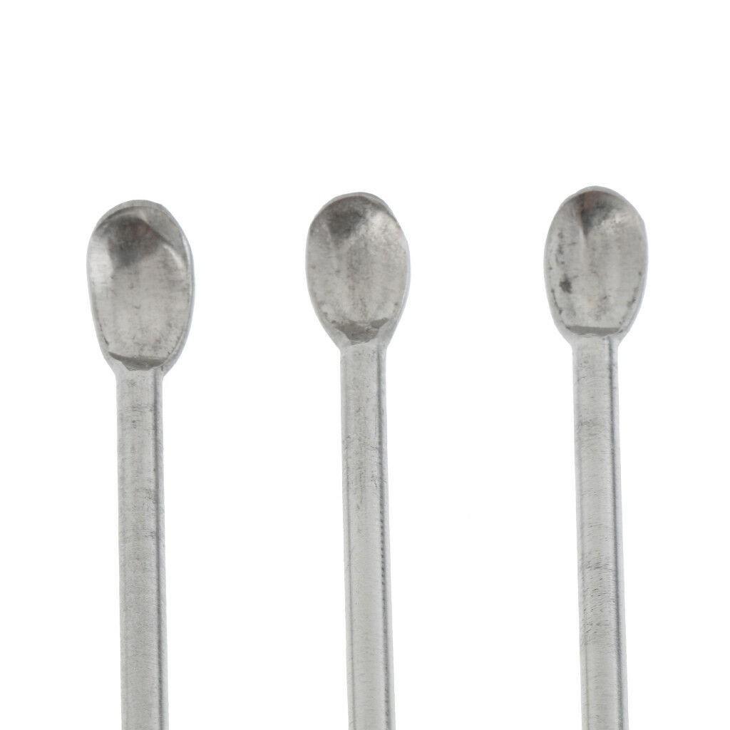 3 STÜCK Edelstahl Löffel Schaufel Spatel für Labor Pulver Messen Küche
