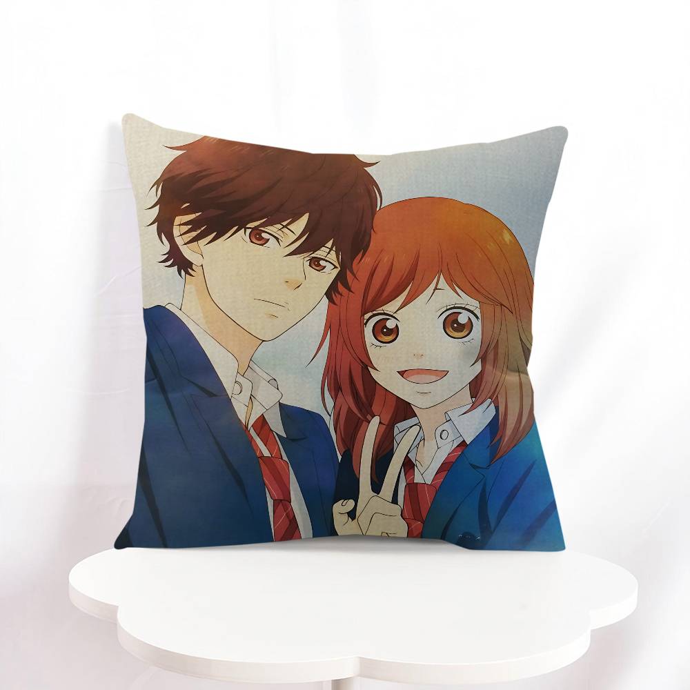 

A-Ao H-Haru R-Ride Anime Cushion Cover Decorative Pillow Sofa Home Decor Case Pillow Cases 16x16Inch