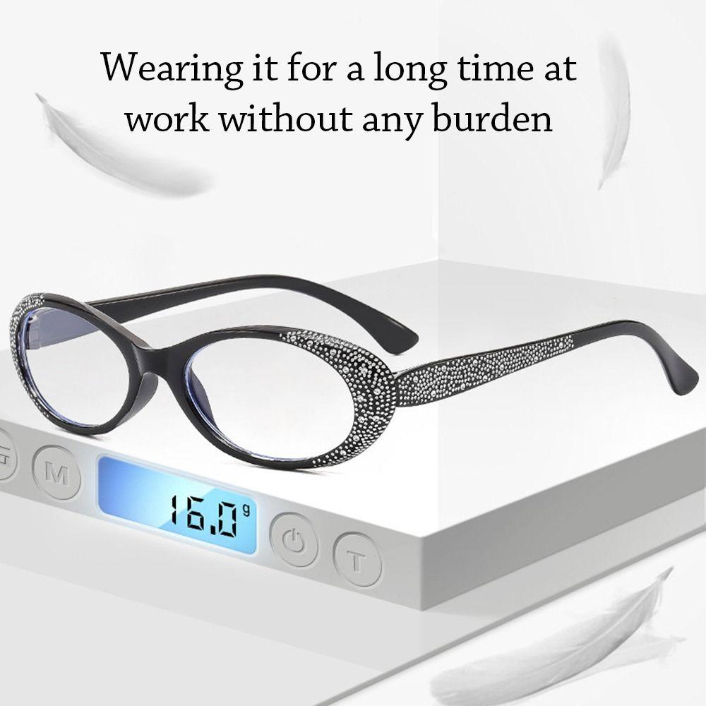 Women's Luxury Diamond Reading Glasses Trendy New Far Sight Eyeglasses for Men Ladies Blue Light Blocking Eyewear 0+1.0+4.0
