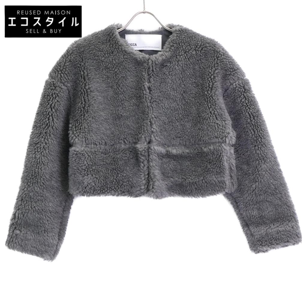 TICCA 23AW Grey Wool Fur Short Coat Coat F grayUsed