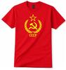 CCCP Hammer & Sickle T Shirt Russian Soviet Graphic Tee Mens UK