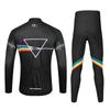 Set de maiou de ciclism Wisdom Leaves cu mânecă lungă, cu protecție 3D și reflectorizante, mărimi pentru bărbați, respirabil, absorbant al transpirației, material, negru, 3-3XL