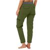Women's Casual Color High Waisted Drawstring Pocket Workwear Pants