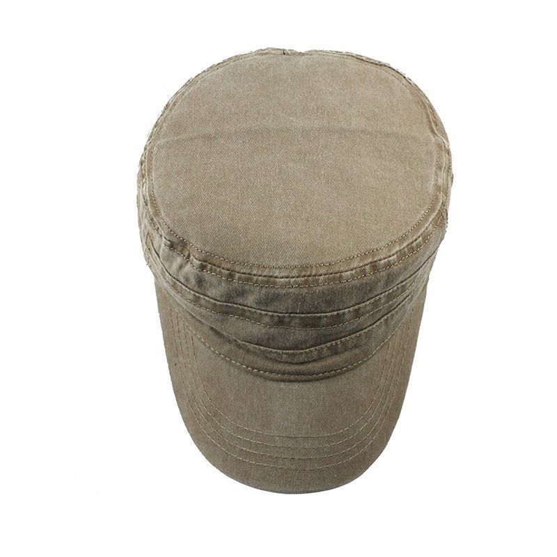 Washed Hat Spring, Summer and Autumn Cotton Flat Cap Outdoor Military Hat Men's Mesh Sun Hat