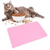 Pet Food Pad Silicone Waterproof Non Slip Bowl Drinking Feeding Mat Placemat for Dog Cat(Red )